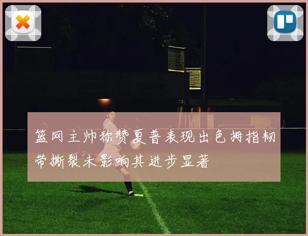 篮网主帅称赞夏普表现出色拇指韧带撕裂未影响其进步显著